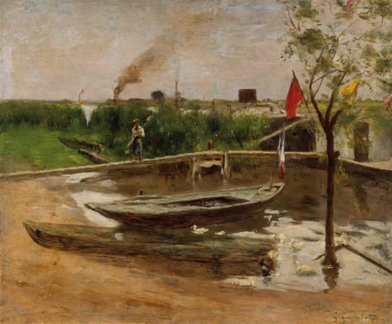 Porto delle barche sulla Senna, intorno al 1891 - Kunsthalle Bremen, Brema